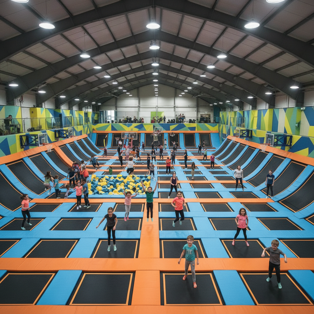 Large Trampoline For Indoor Entertainment