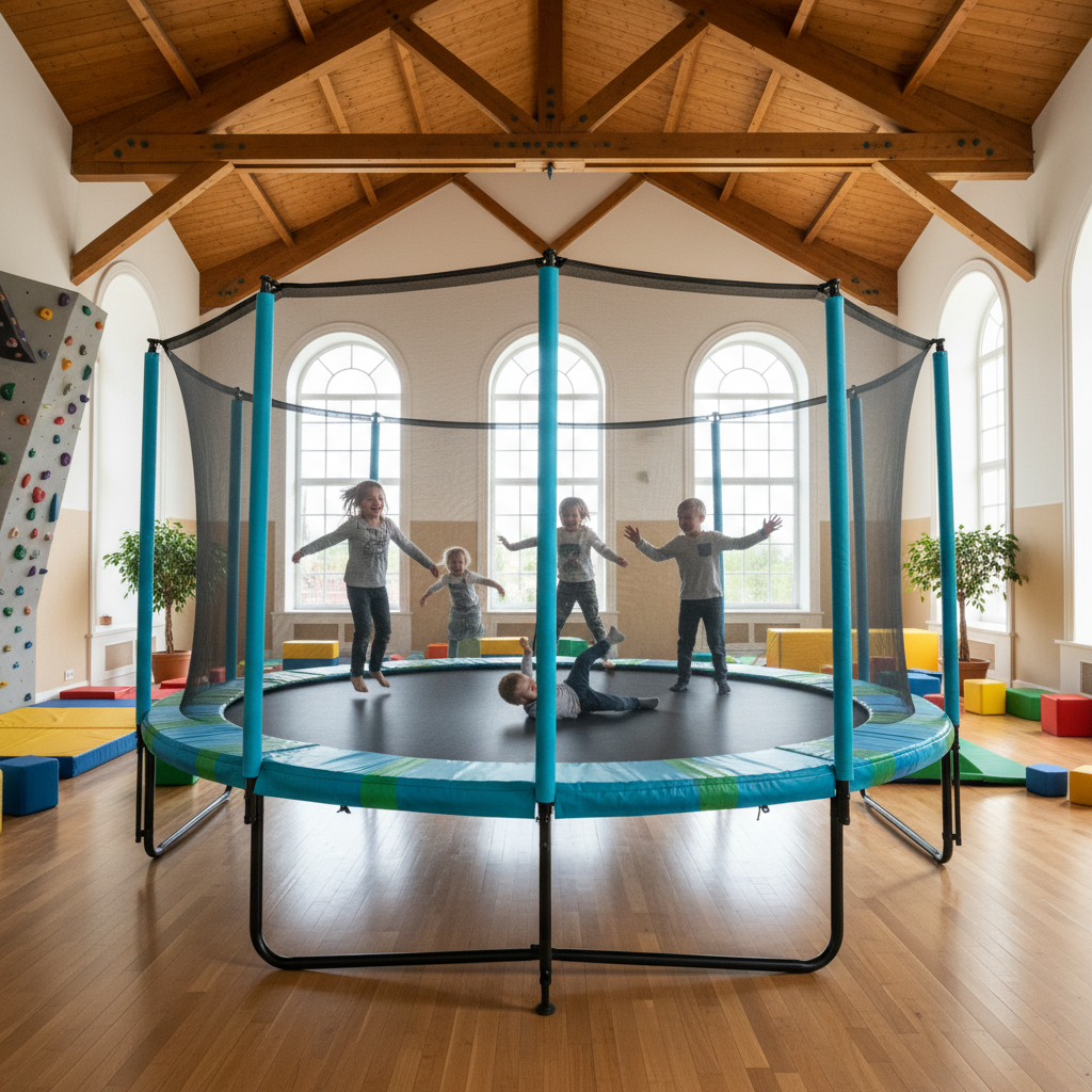 Round Trampoline For Indoor Entertainment