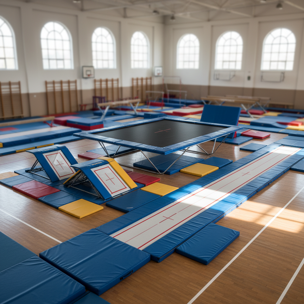 Trampoline Set For Gymnastic Training