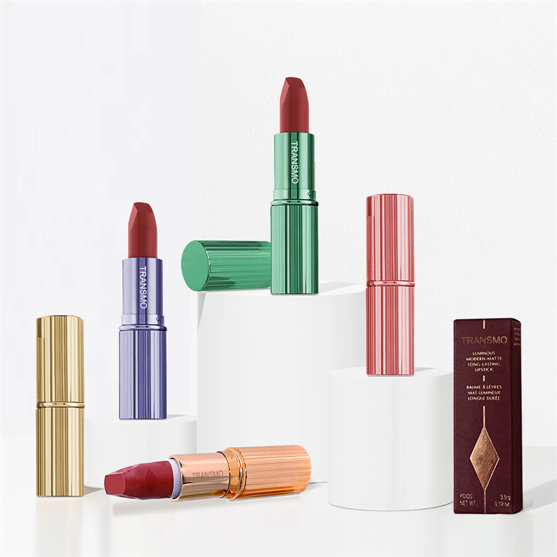KRA0463 Golden round aluminum lipstick tube