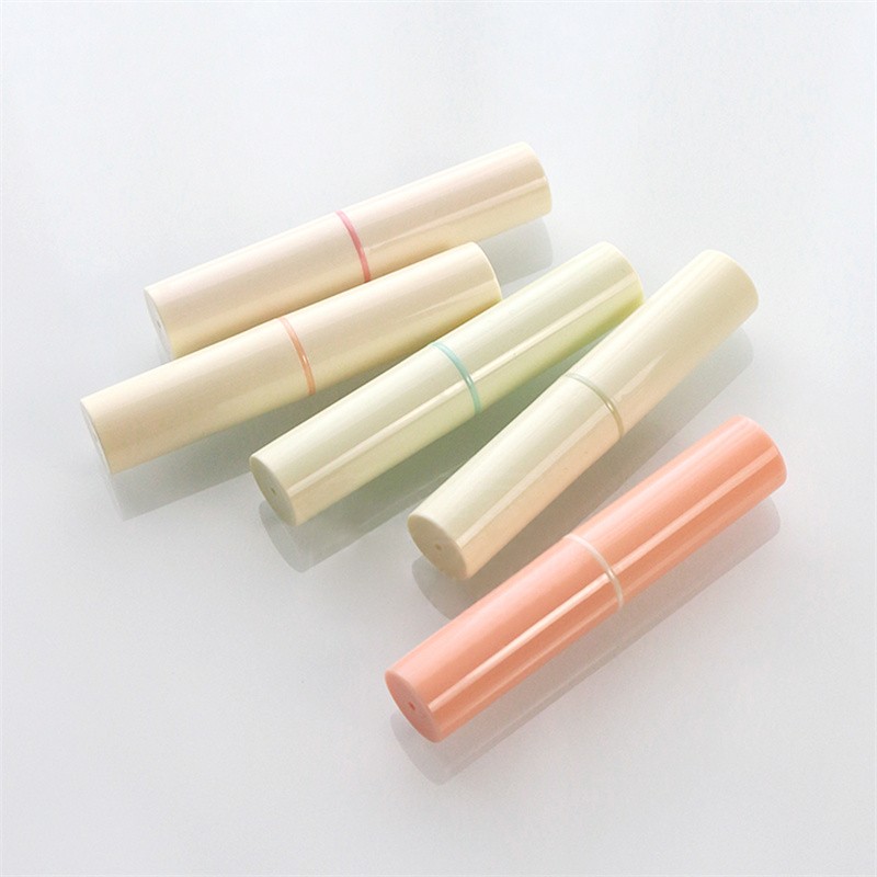 KRP0466 Shiny pink lipstick tube for lip balm
