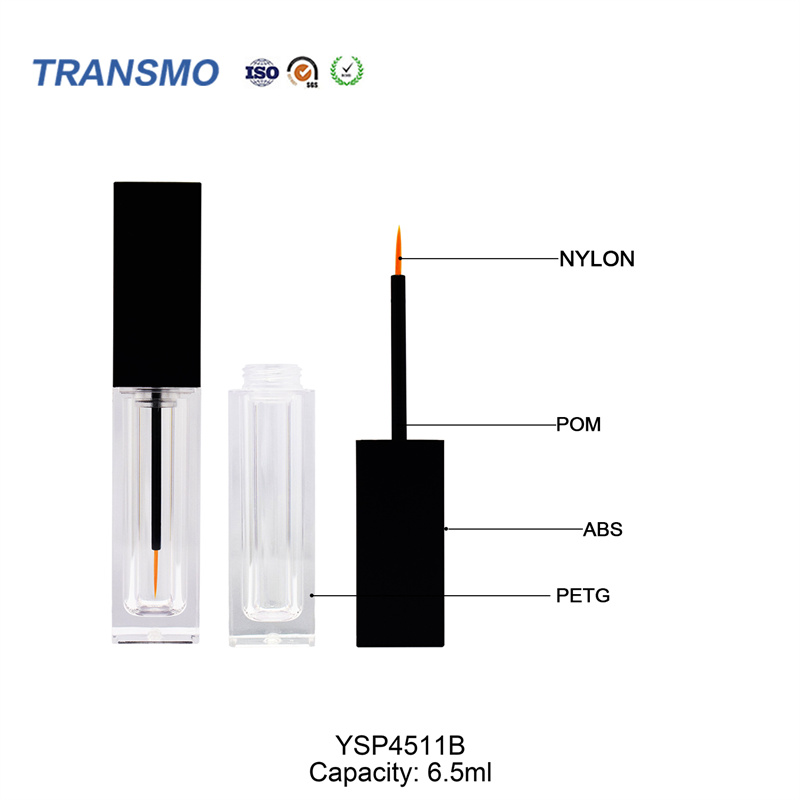 YSP4511B 6ml square PETG eyelash serum bottle