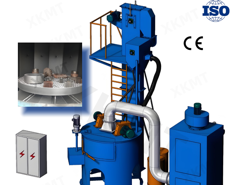 Metal Cleaning Process with Rotary Table Shot Blasting Machine