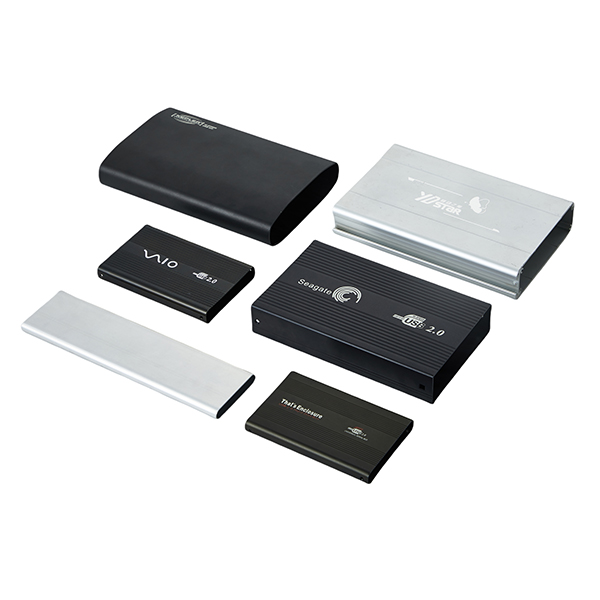 Aluminum cases for various hard disks in 6063-T...