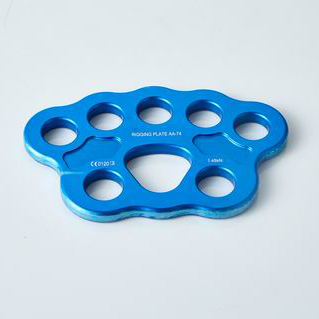 Rope connector-Aluminum climbing accessories in 7075 alloy with blue anodize