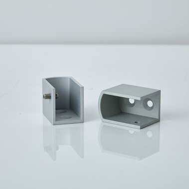 Glass door clips-cnc machining parts in 6063-T5 alloy with sandblast & clear anodize