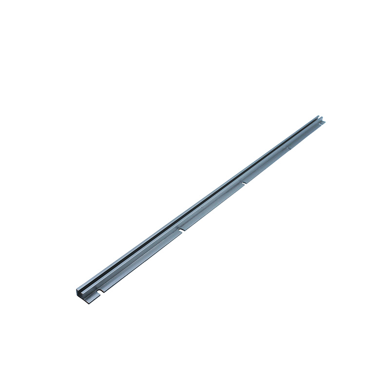 Aluminum extrusion rails-stamping part in 6063-T5 alloy with natural anodizing