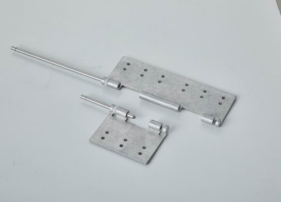 Aluminum hinge with Stainless steel axis and trembled surface assembled for skylight-product