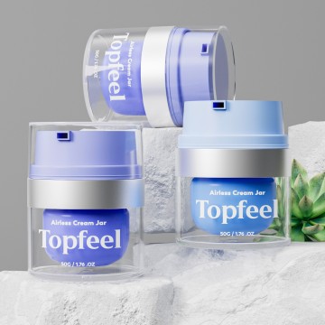 PJ108 50ml Airless Cream Jar Refillable Cosmetic Packaging