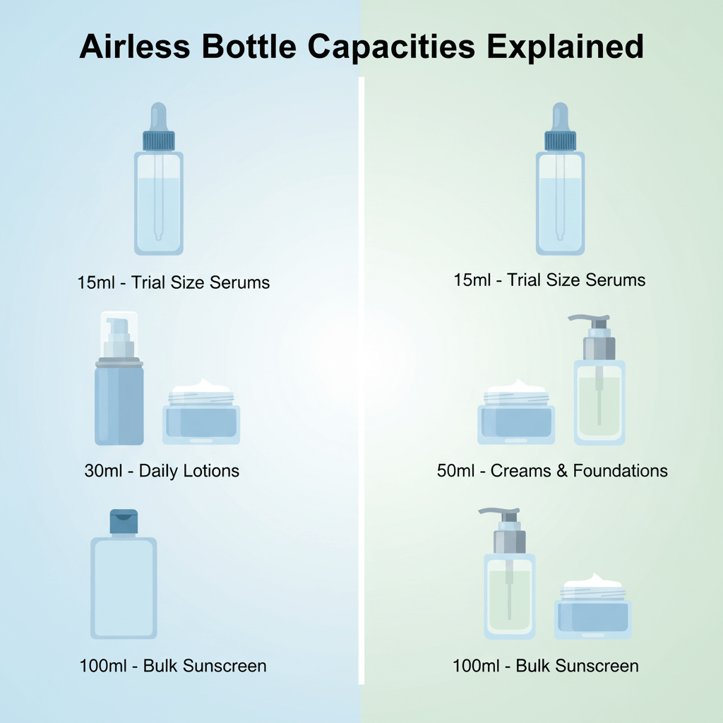 Types Of Airless Bottle Capacities