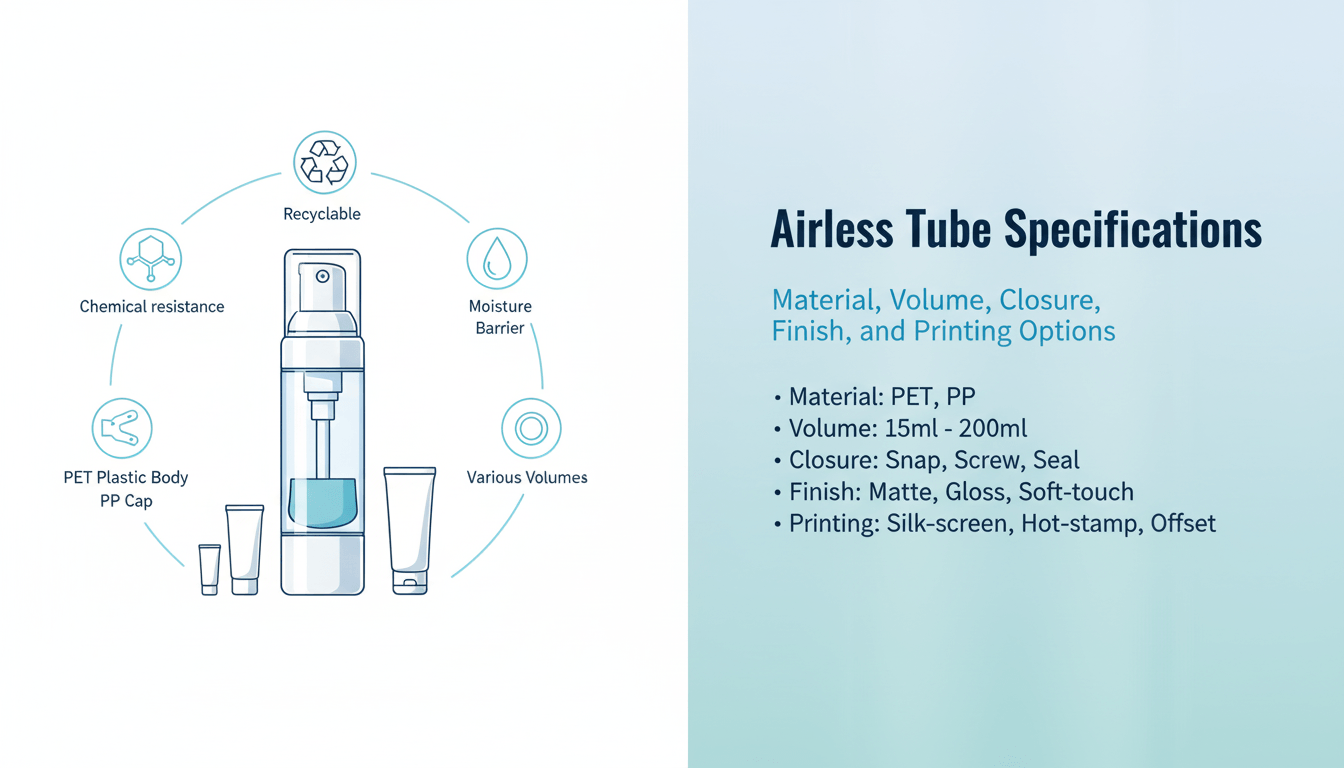 Specifications Of Airless Tube For Skincare Products