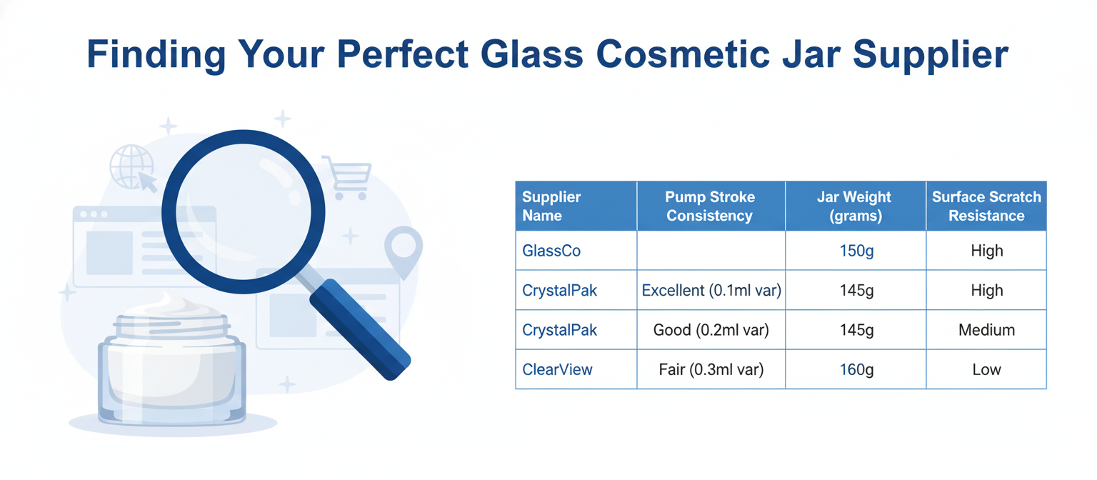 Initial Research Methods For Finding Glass Cosmetic Jars Supplier