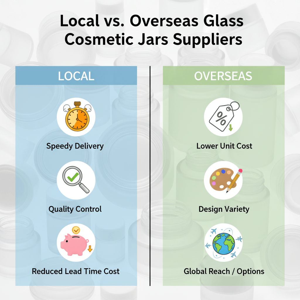 Local Vs. Overseas Glass Cosmetic Jars Suppliers: Pros And Cons