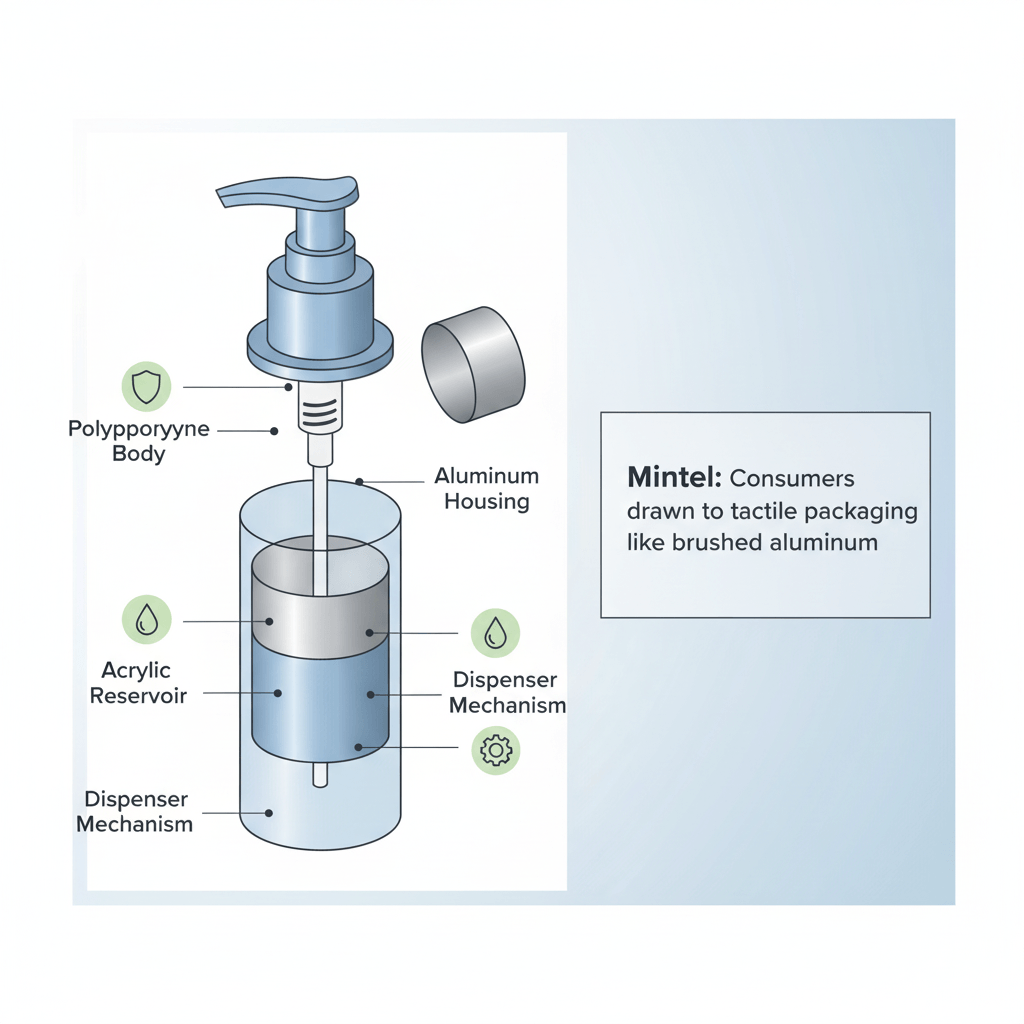 Components Of A Moisturizer Pump Bottle