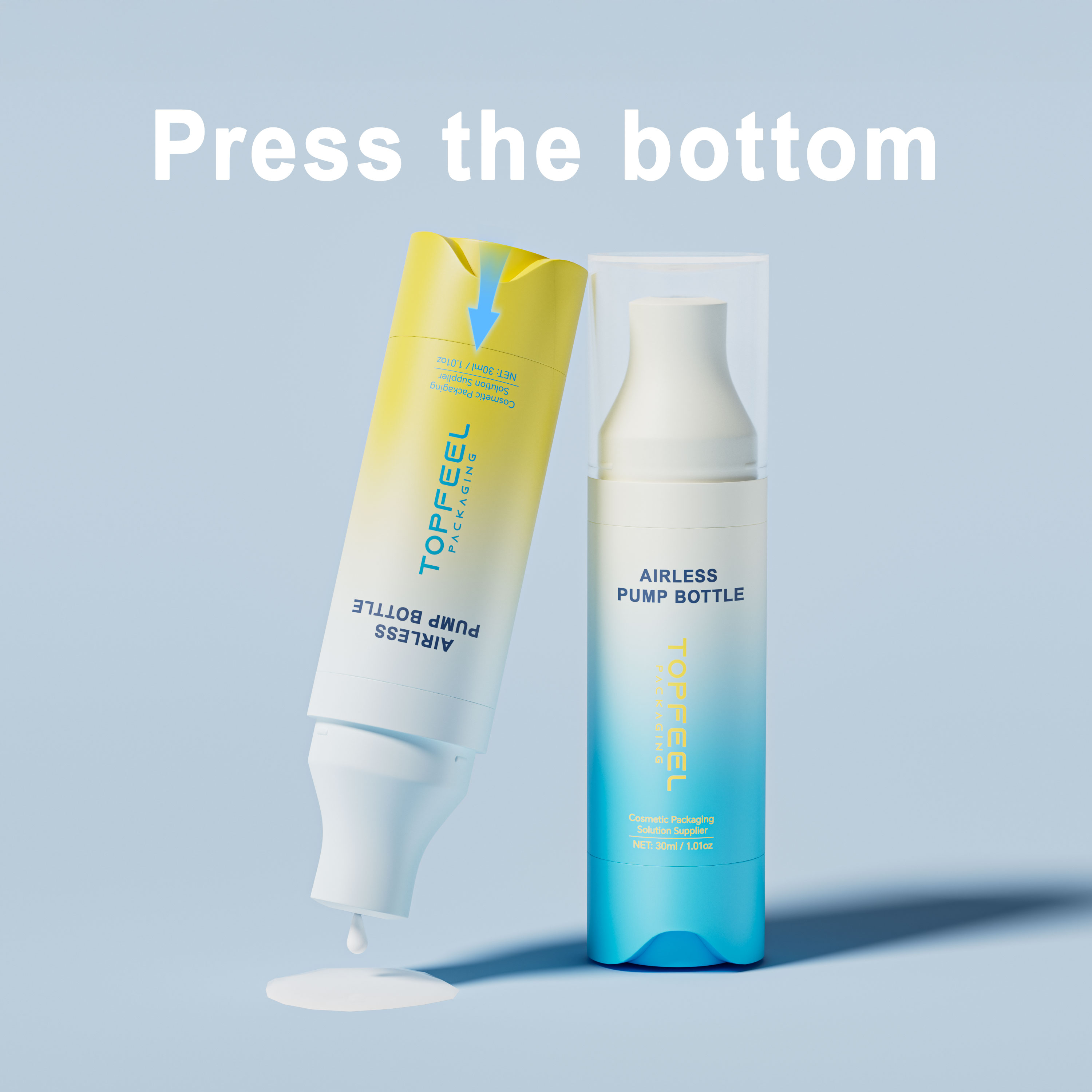 PA174 Custom Bottom Press Skincare Pump Bottle