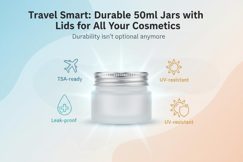 Durable 50ml Jars with Lids for All Your Cosmetics