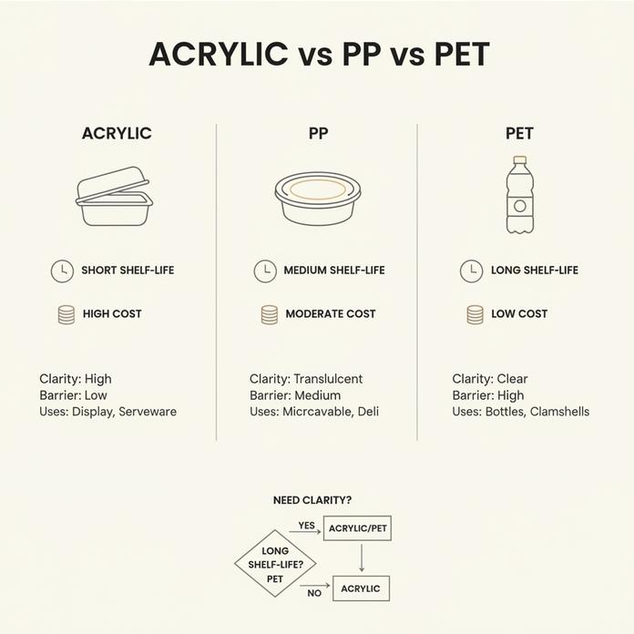 Acrylic vs. Other Food-Contact Plastics: How to Choose