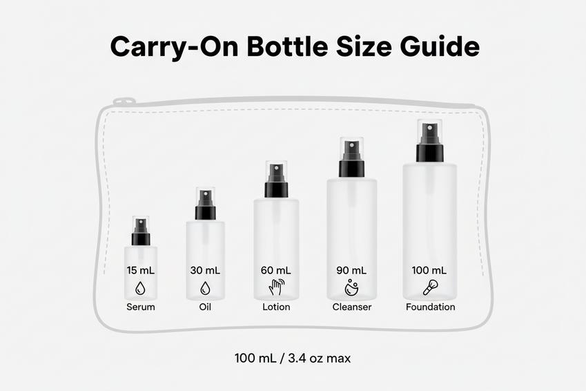 Panduan Ukuran Botol Kabin: 15 mL hingga 100 mL (Penjelasan)