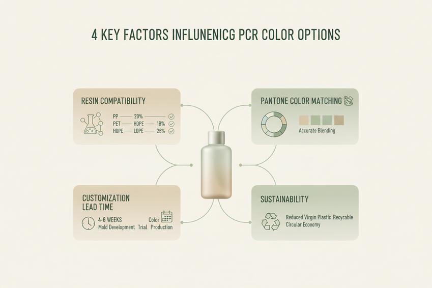 4 Key Factors Influencing Color Options for PCR Cosmetic Packaging