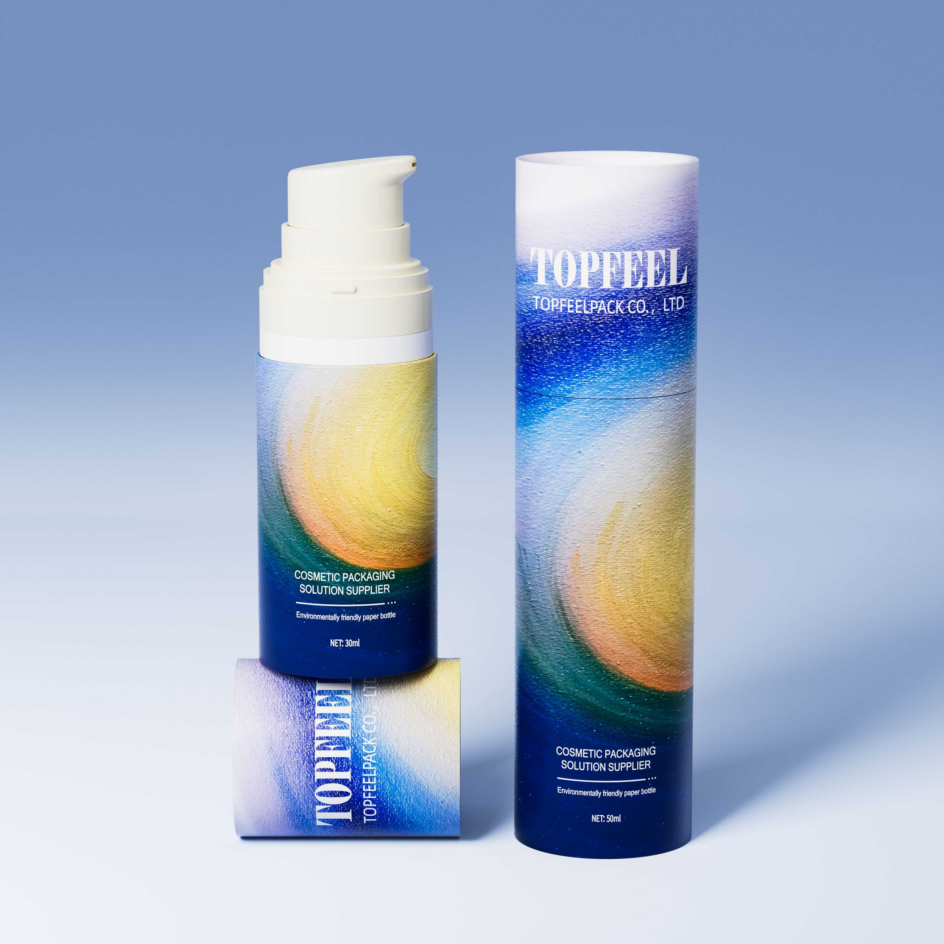PA146 Refillable Airless Paper Packaging Bottle Wholesale