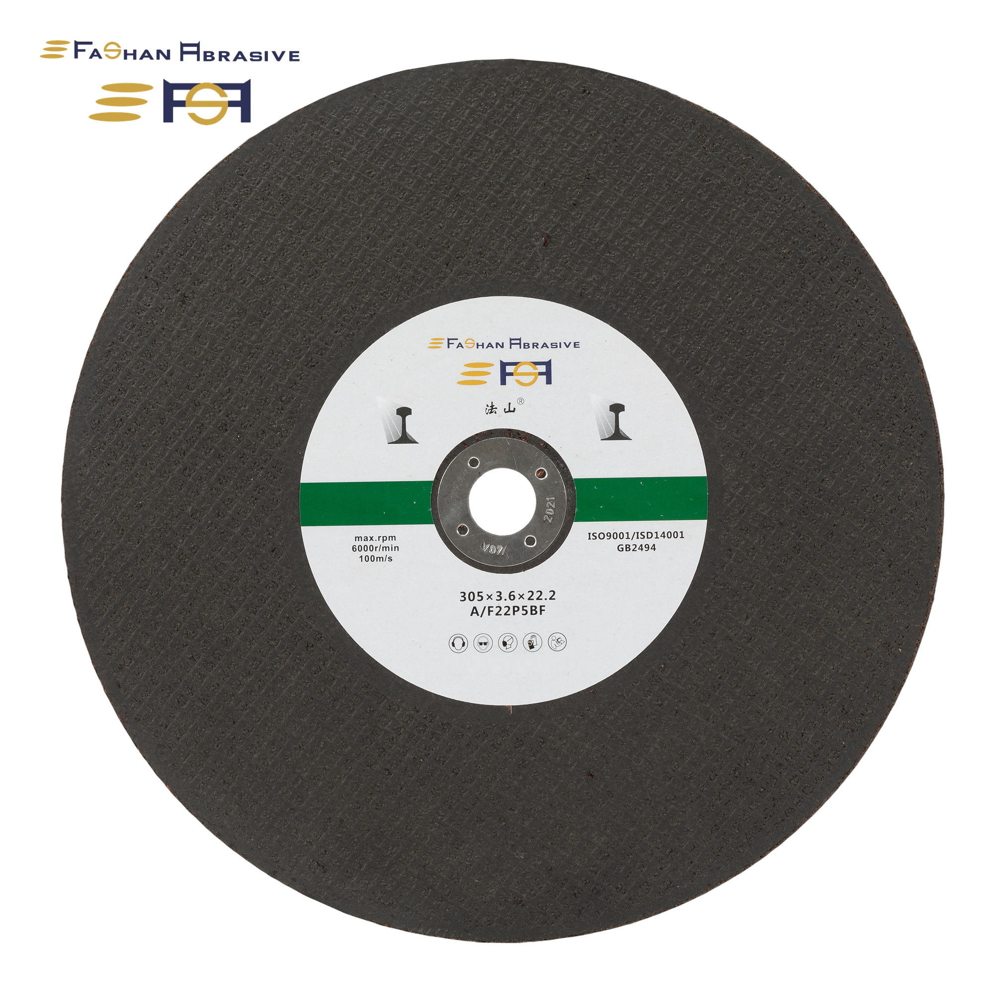 Fashan Rail Cutting Wheel 305×3.6×22.2-Af22p5bf-100ms