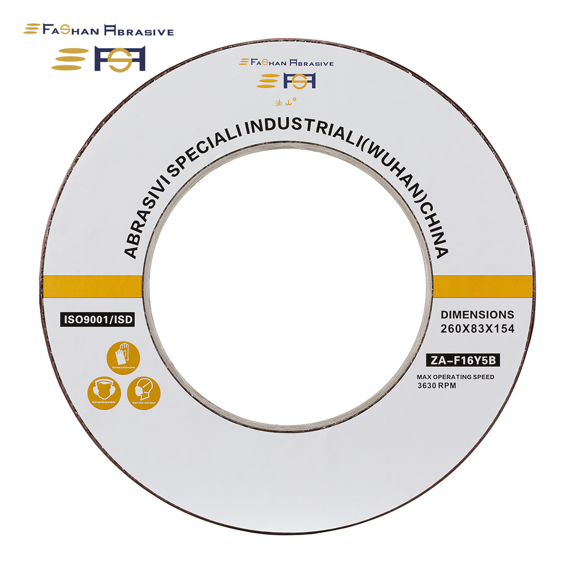 Fashan Rail Grinding Wheel For Grinding Train 260×83×154mm