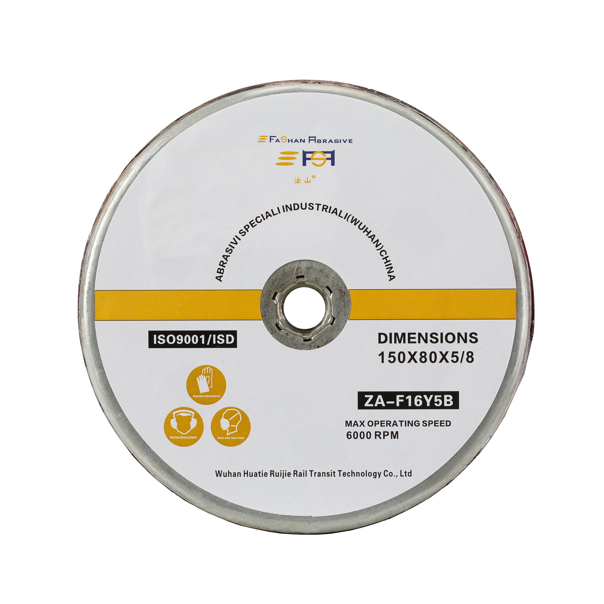 Fashan Rail Grinding Wheel For Grinding Train 150mm×80mm×5/8