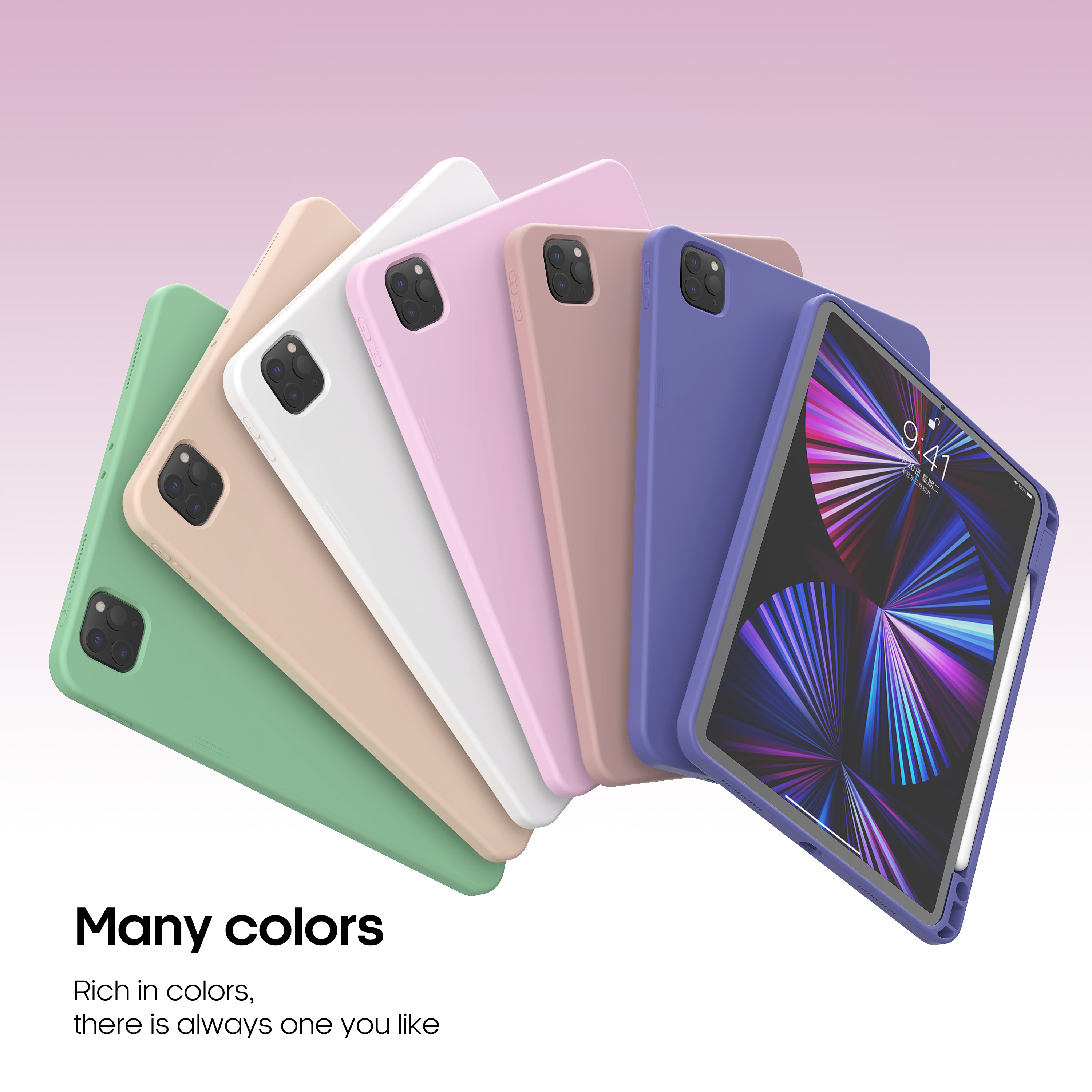 Жидкий силиконовый чехол для iPad 6