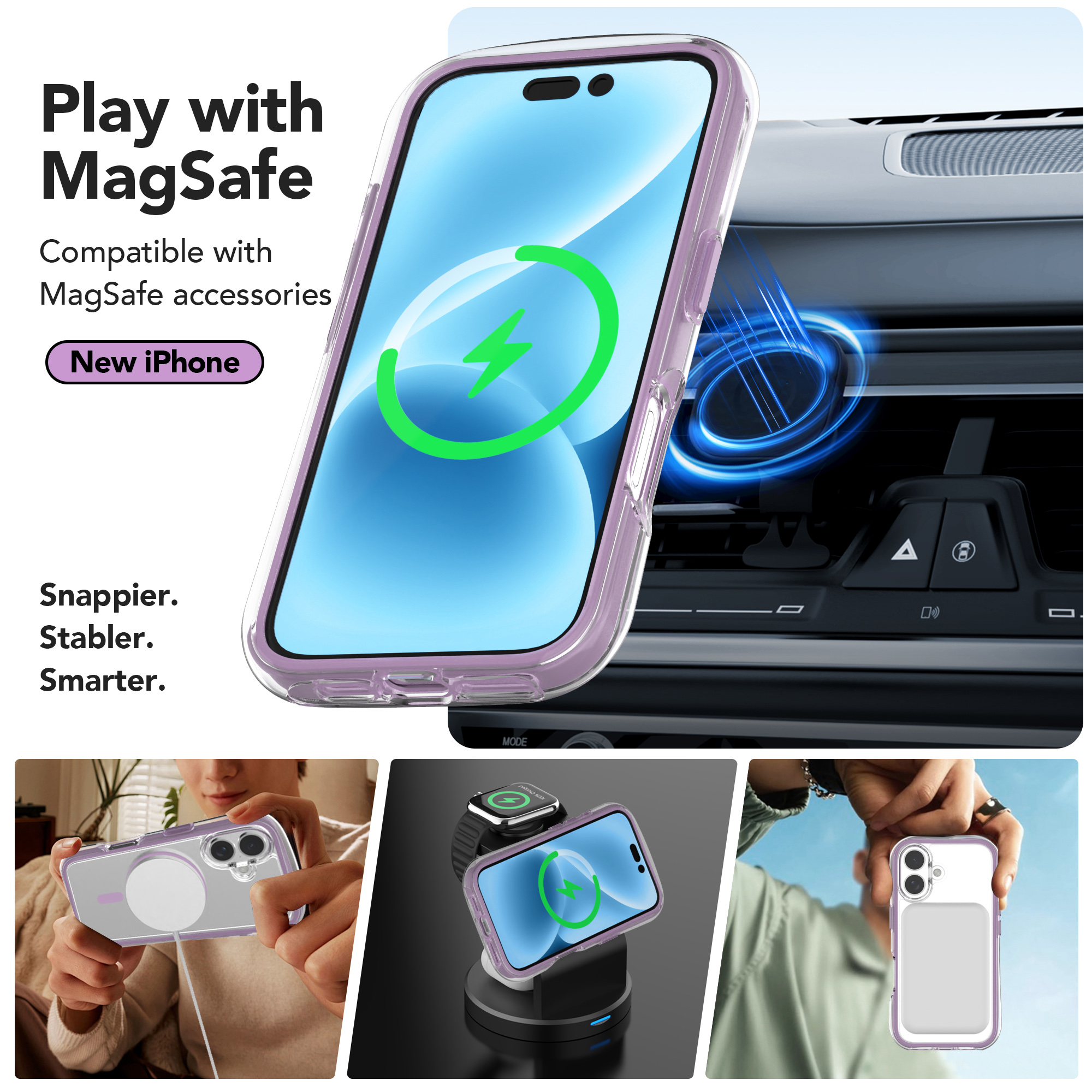 マグネット付き携帯電話ケース-4w8c