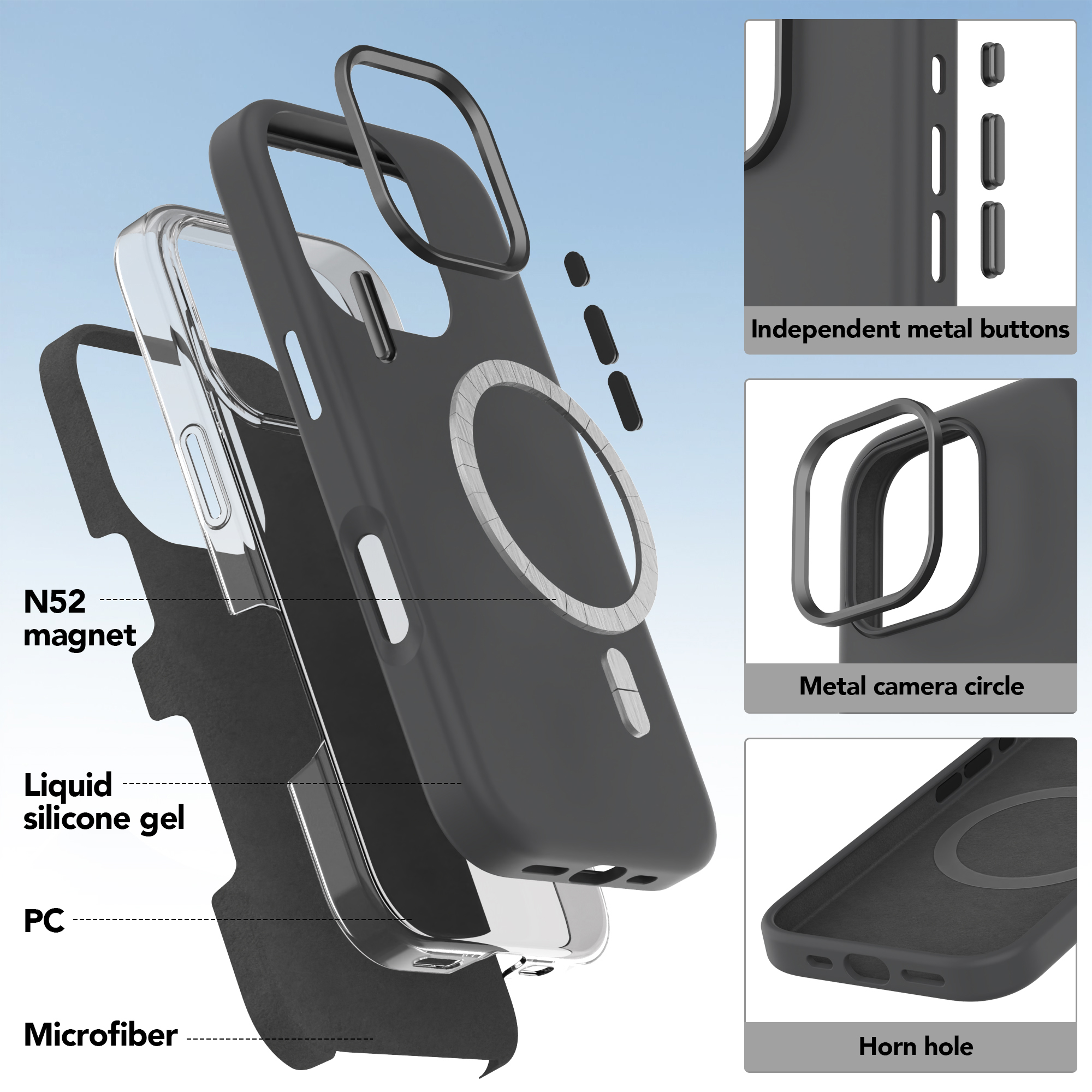 Güçlü Manyetik Çekim Telefon Kılıfı-2j3f