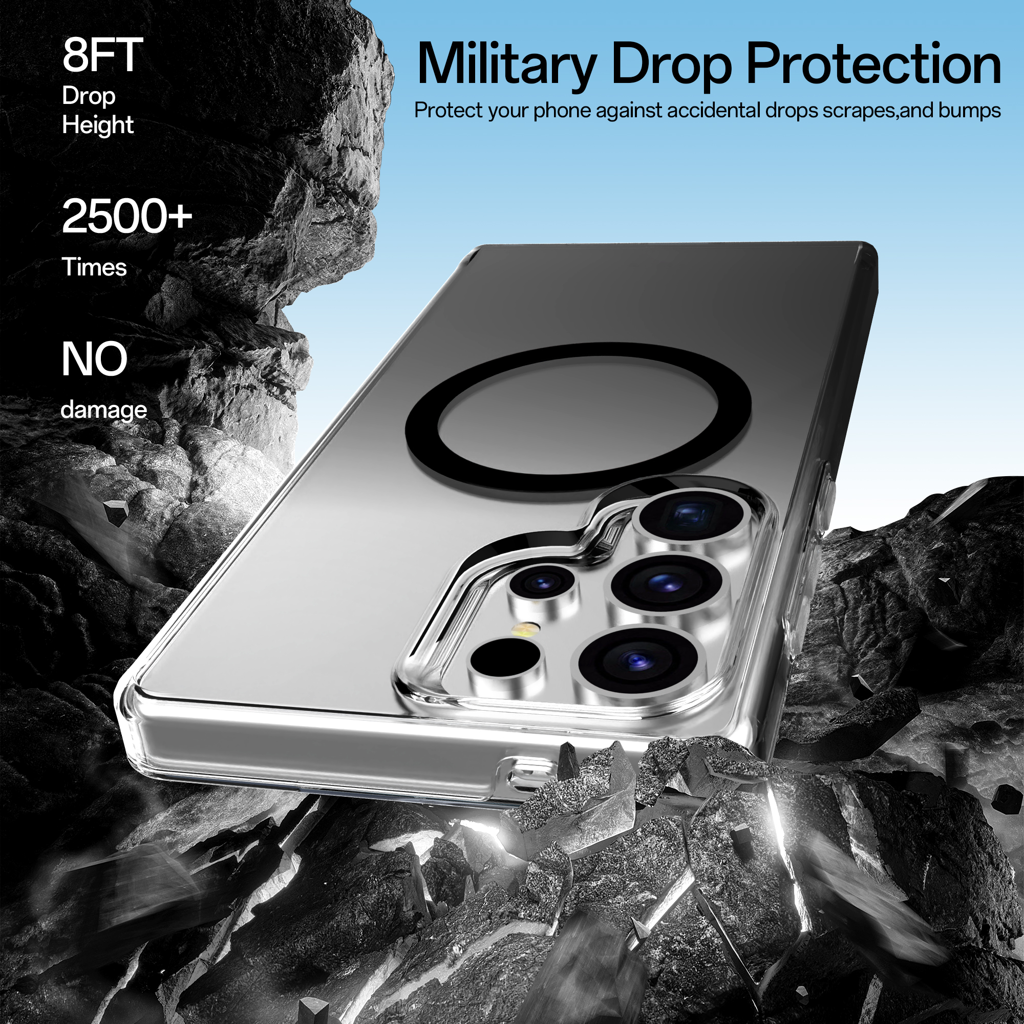 Coque de téléphone avec revêtement UV8