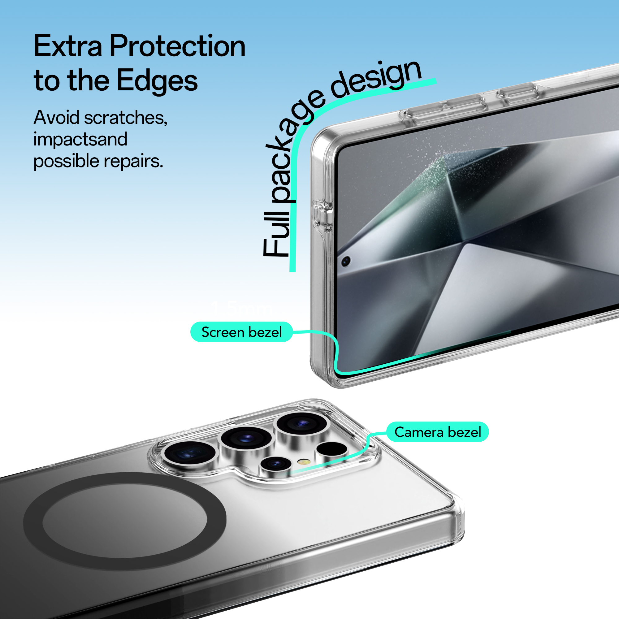 Coque de téléphone avec revêtement UV9