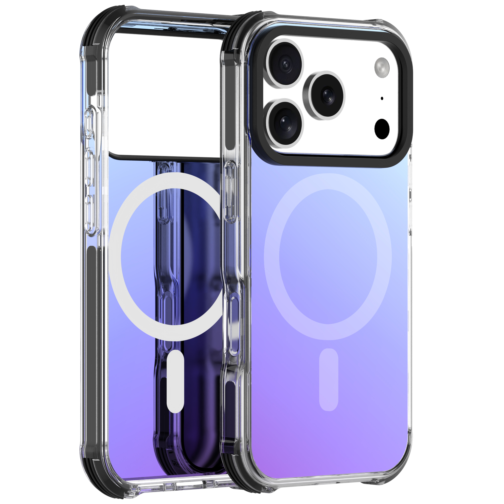 iPhone 17 Manyetik Emişli PC+TPU+PC Elektrokaplama Darbeye Dayanıklı Telefon Kılıfı