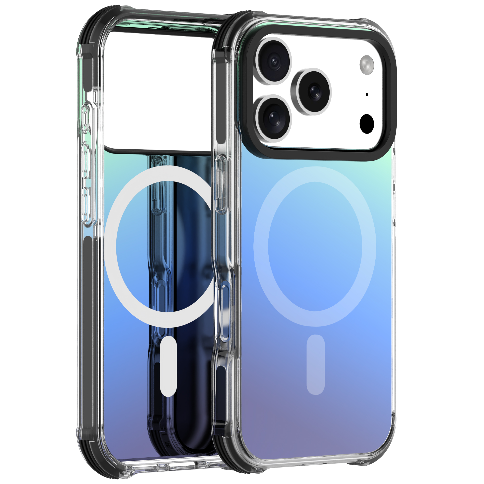 iPhone 17 Manyetik Emişli PC+TPU+PC Elektrokaplama Darbeye Dayanıklı Telefon Kılıfı