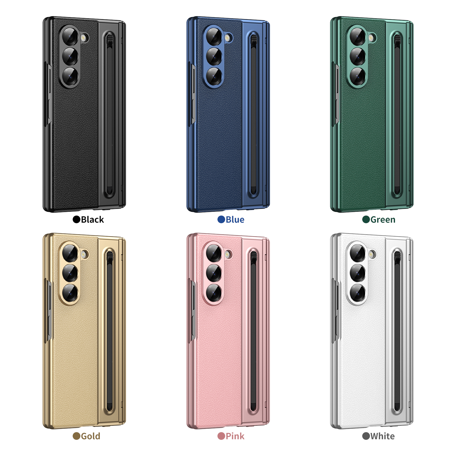 360 ° Protective PU Leather Samsung Galaxy Z Fold 6 Phone Case with S Pen
