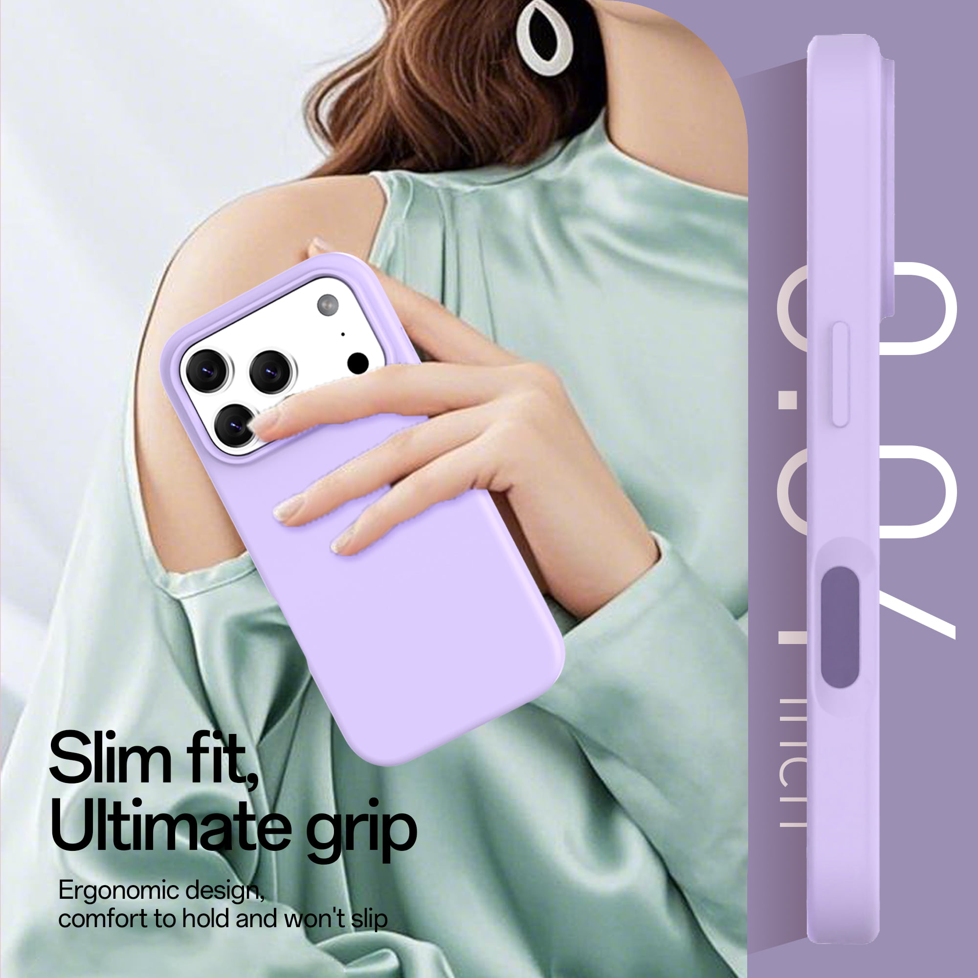 Liquid Silicone iPhone 17 Pro Max Air Case with Microfiber & MagSafe