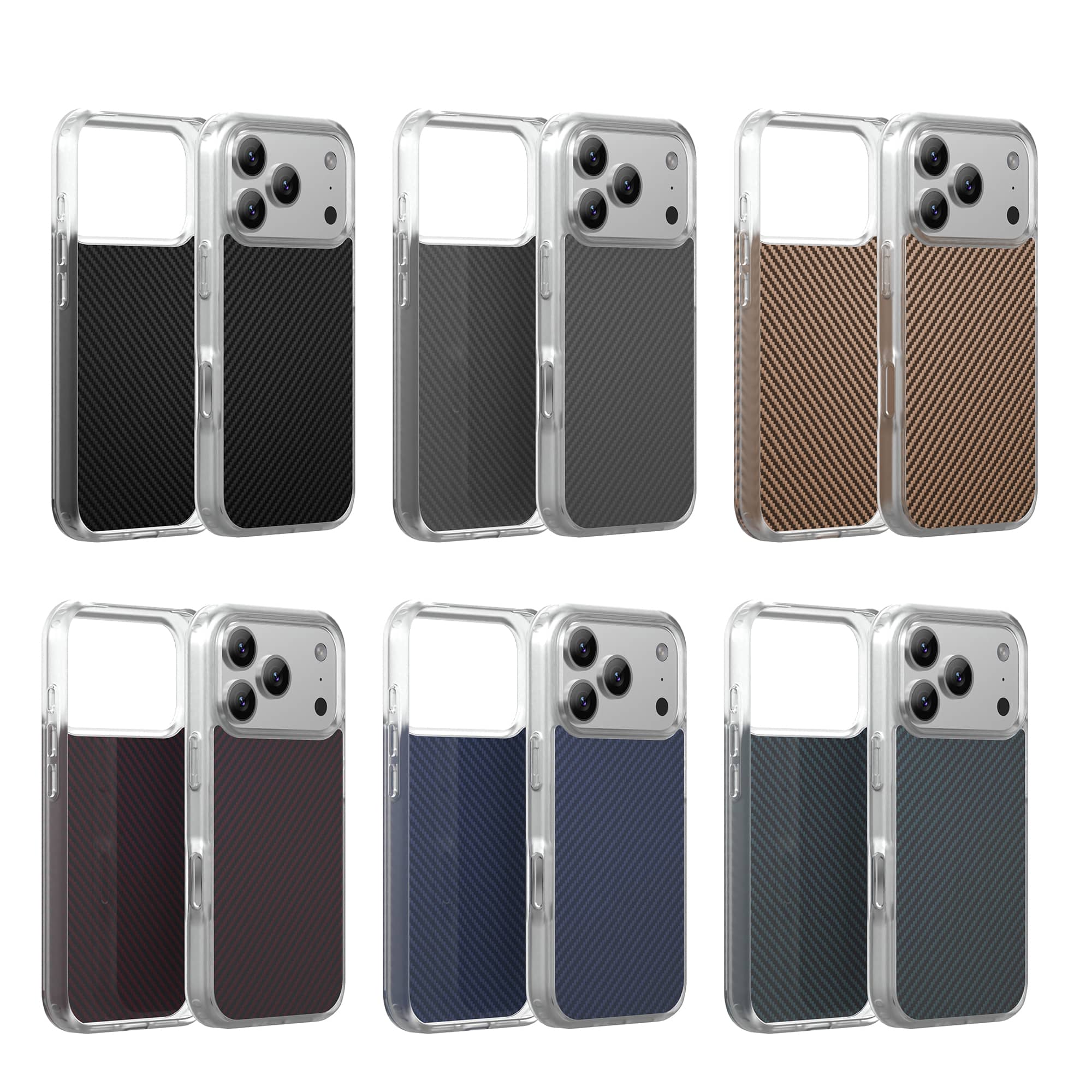 Military-Grade Drop Protection Custom Carbon Fiber Case for iPhone 17 Pro Max