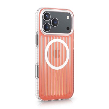 Stripe Design Solid Color MagSafe iPhone 17 Pro Max Case
