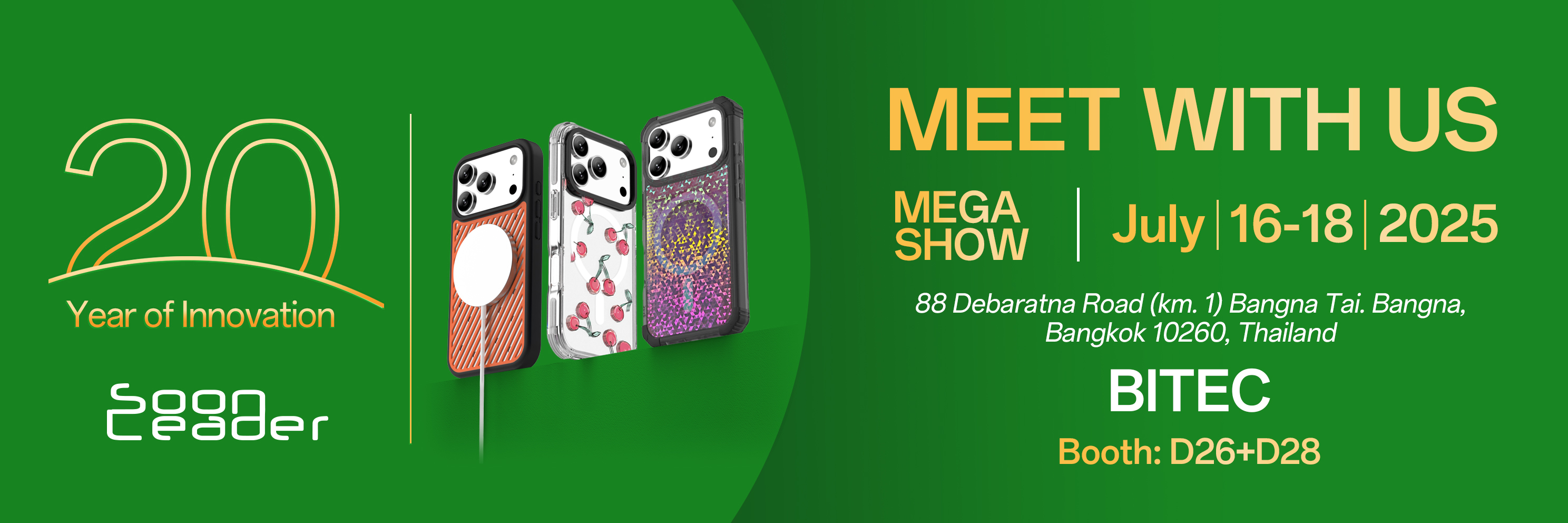 Visit Soonleader at the 2025 Mega Show in Bangkok!