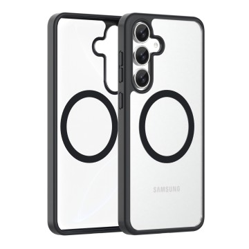 Samsung S25 Series Skin-Friendly Solid Color Bumper Clear Magnetic Phone Case