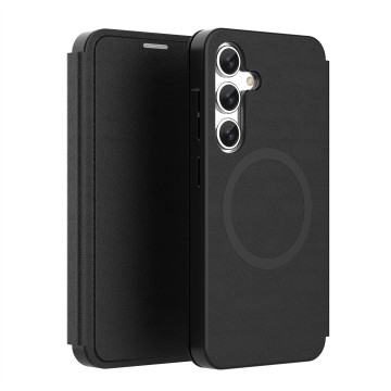 Samsung S25 Leather Flip Phone Case with Built-in Card Holder