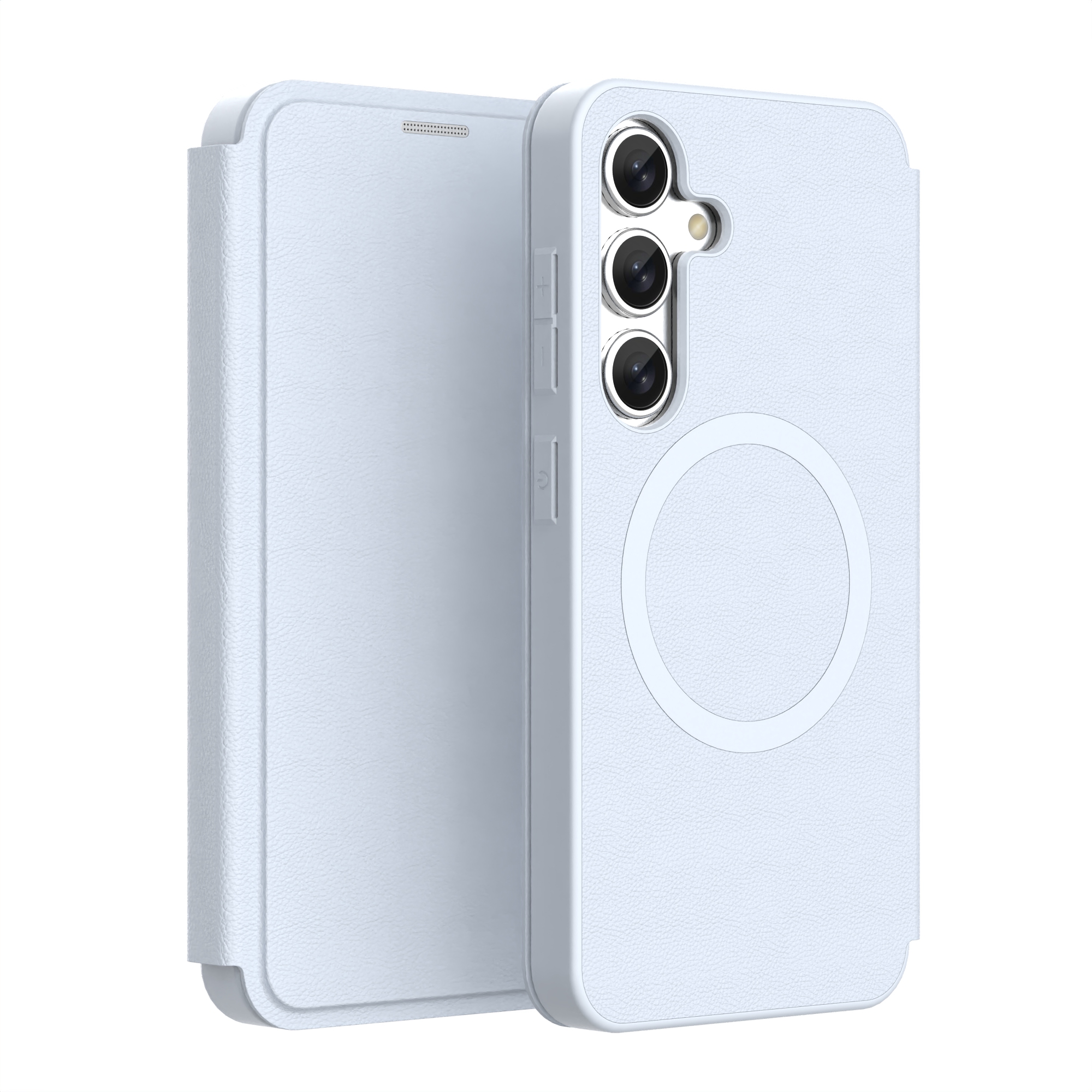 Samsung S25 Leather Flip Phone Case with Built-in Card Holder