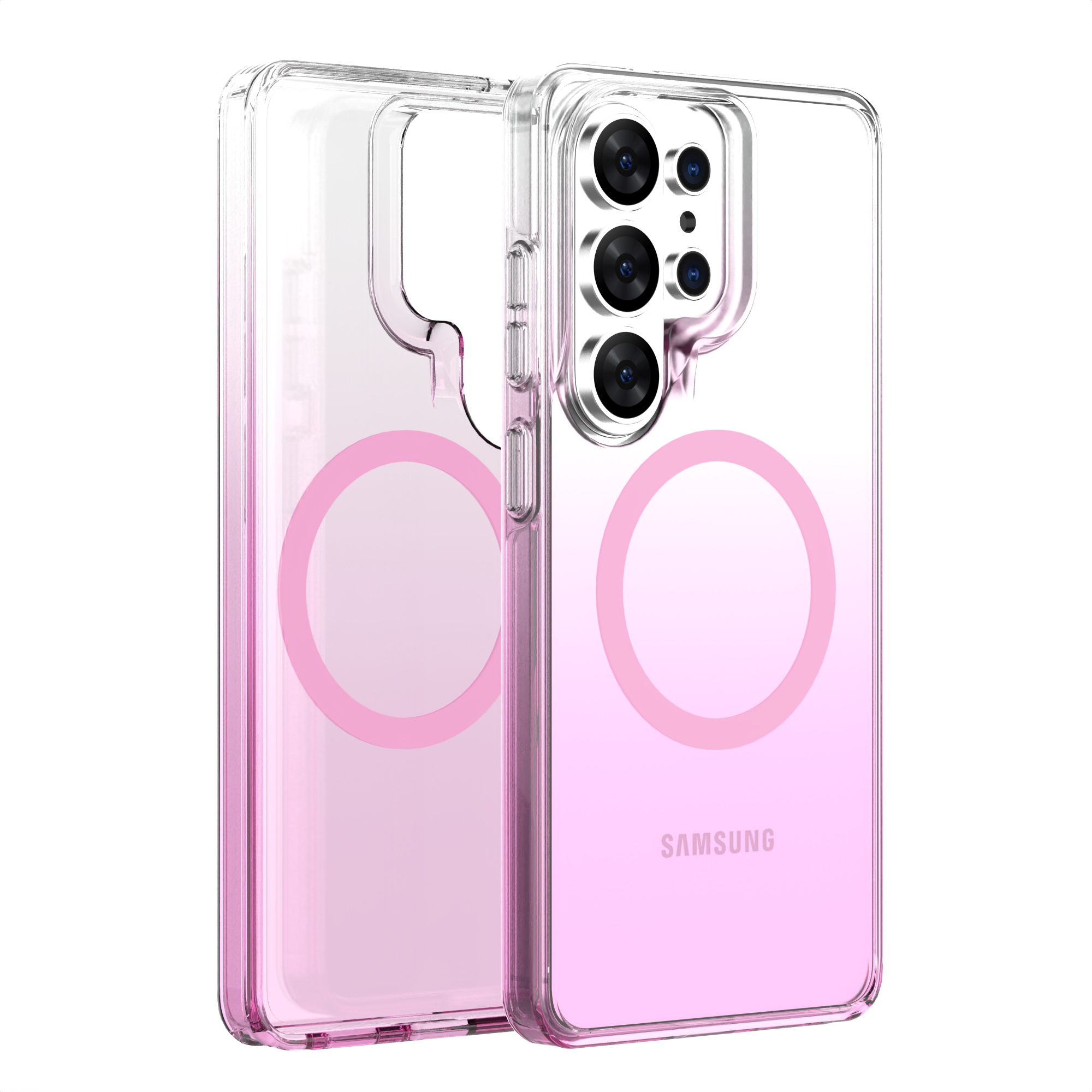 S26 Series Gradient Phone Case with Detachable Buttons