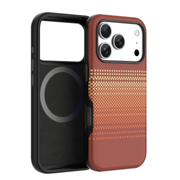 PC+TPE Custom Leather Carbon Fiber Back Cover for iPhone 17 with Microfiber