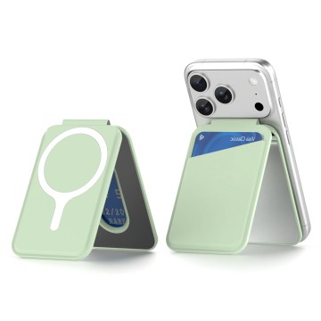 Liquid Silicone Magnetic Card Holder with Built-in Mirror