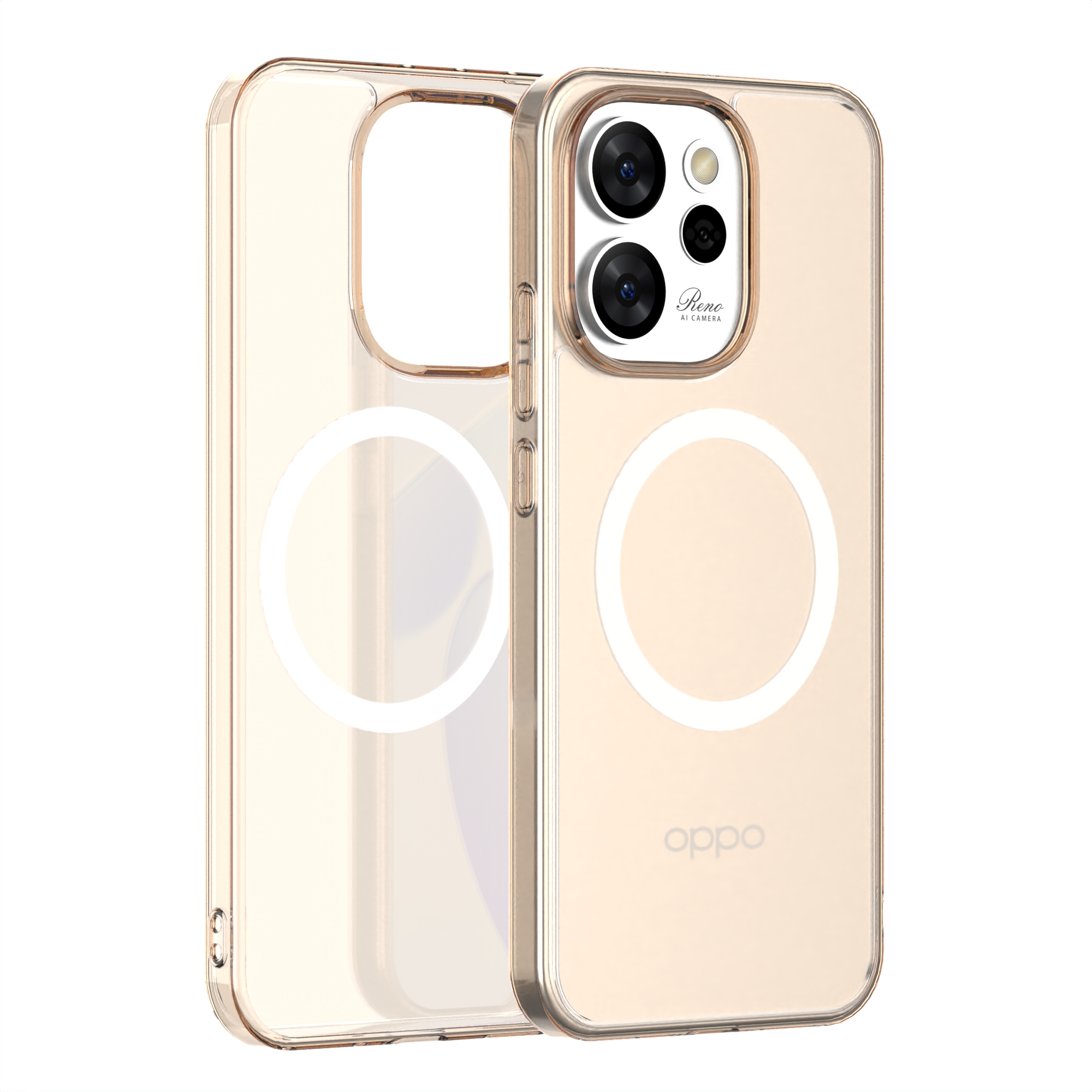 OPPO Reno15 Series Clear Magnetic Phone Case