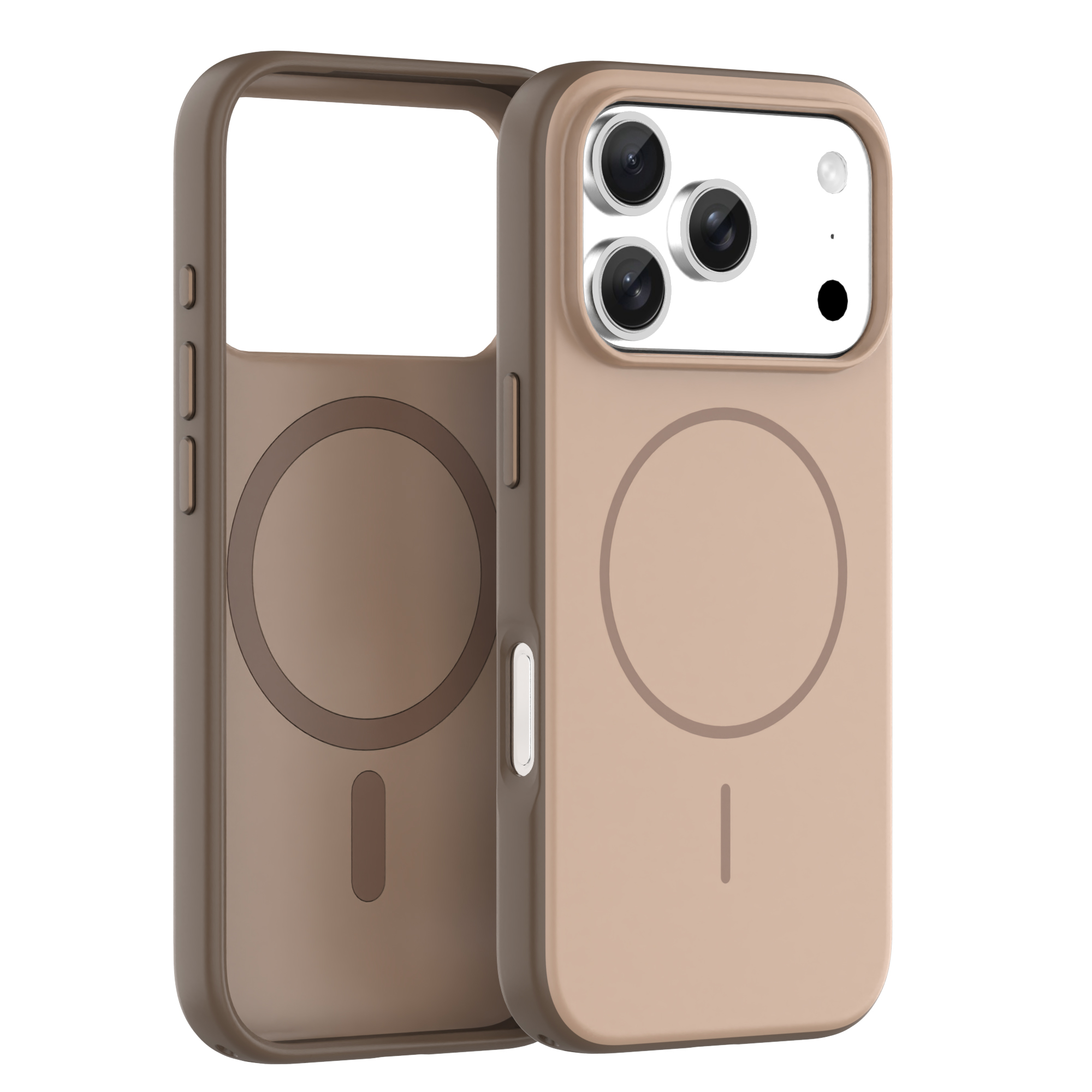 Pure Color Soft Anti-Fall TPU PC Phone Case for iPhone 18 series-Elegant