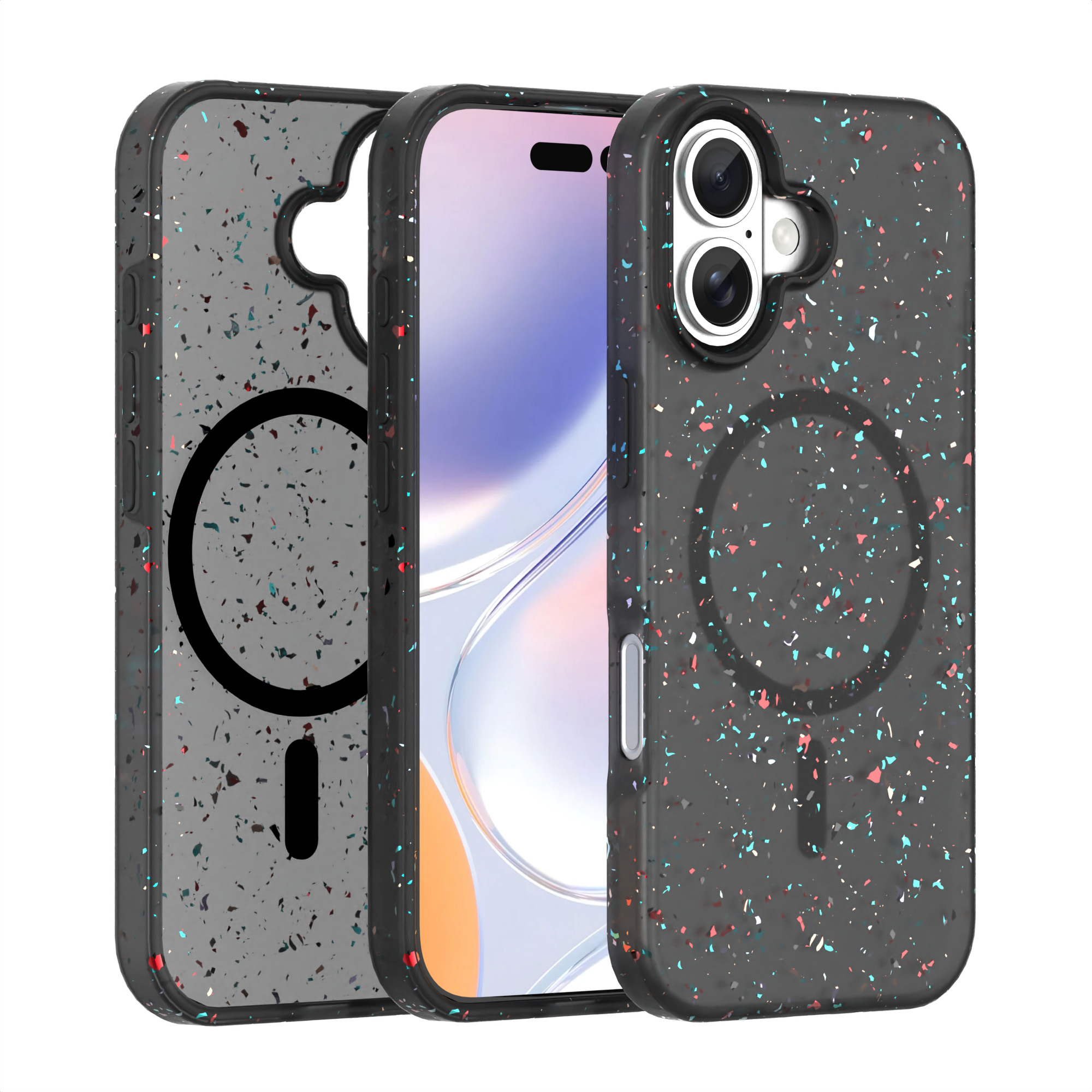 Recyclable liquid silicone Phone Case for iPhone 17-Grain