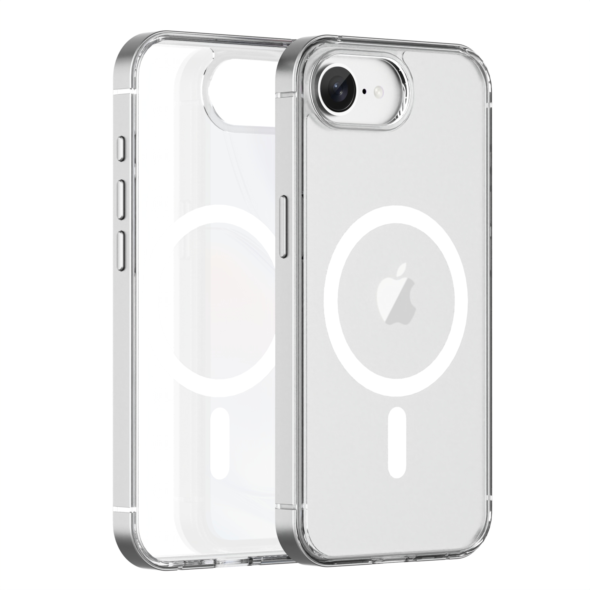 Luxury Business Aluminum Alloy Frame Clear Metal Phone Case for iPhone 17E-Gomel