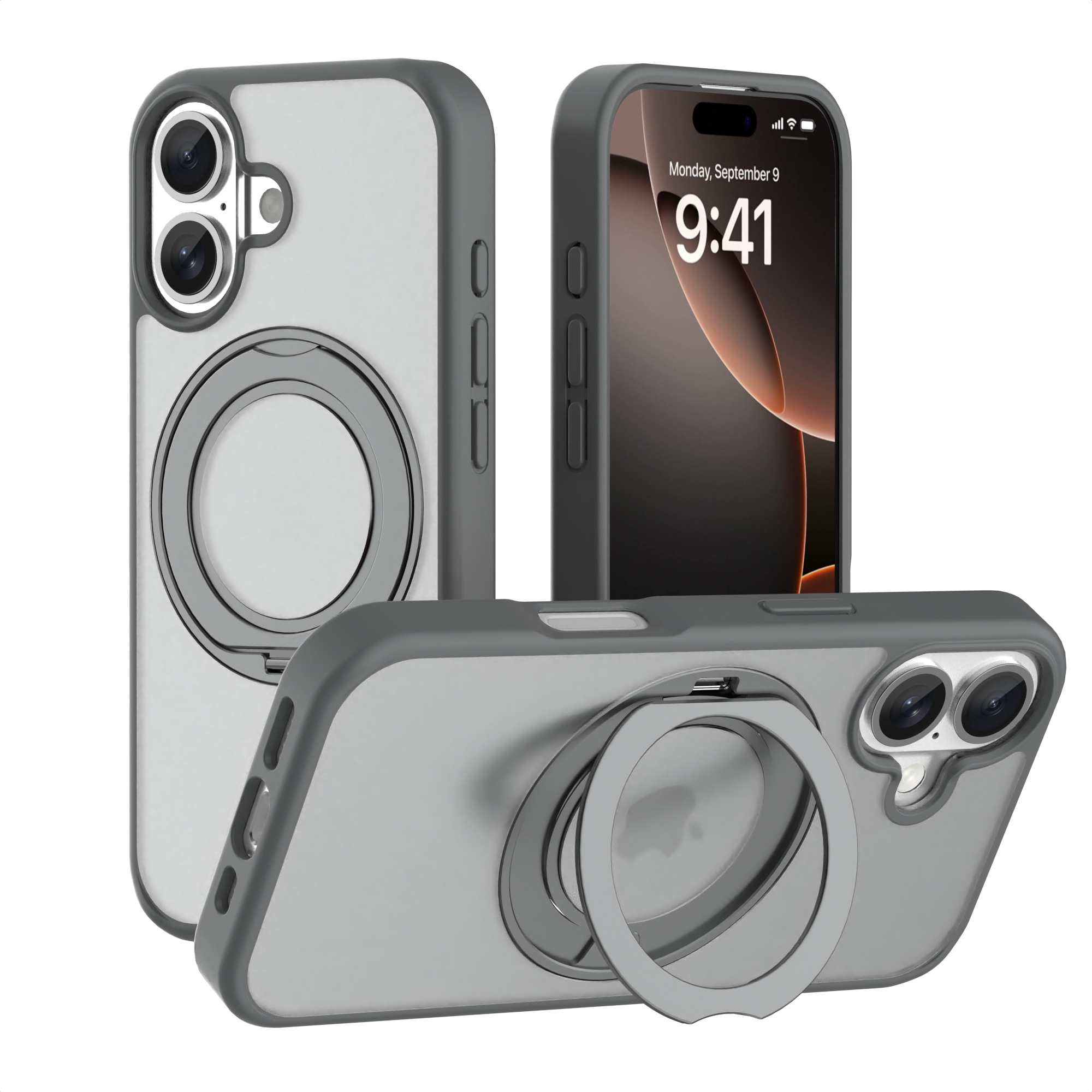 360 Roating Holder Phone Case for iPhone 17 series-Maglite